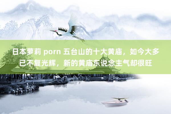 日本萝莉 porn 五台山的十大黄庙，如今大多已不复光辉，新的黄庙东说念主气却很旺