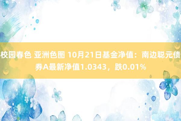 校园春色 亚洲色图 10月21日基金净值：南边聪元债券A最新净值1.0343，跌0.01%