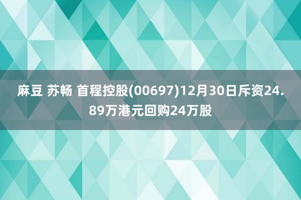 麻豆 苏畅 首程控股(00697)12月30日斥资24.89万港元回购24万股